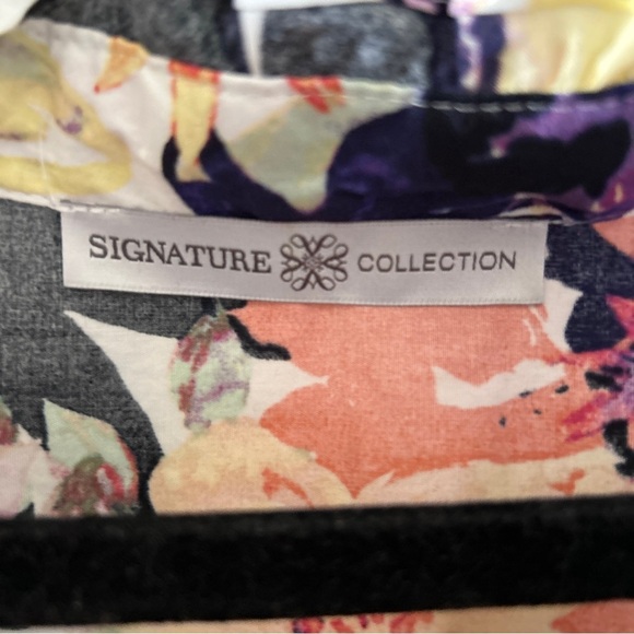 Signature Collection Women’s Floral Button Up XL Office Church Brunch Spring - Picture 5 of 11